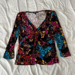 all over print 3/4 vintage top